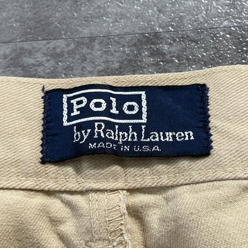 80-90s Ralph Lauren USA製 40/31 ベージュチノパンツ 詳細写真2