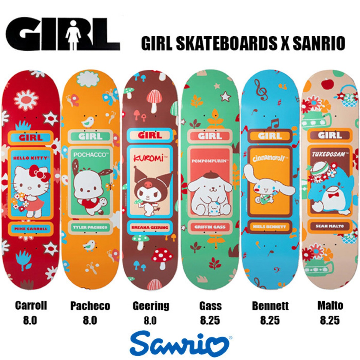 GIRL ガール デッキ スケボー ハローキティ サンリオ HELLO 