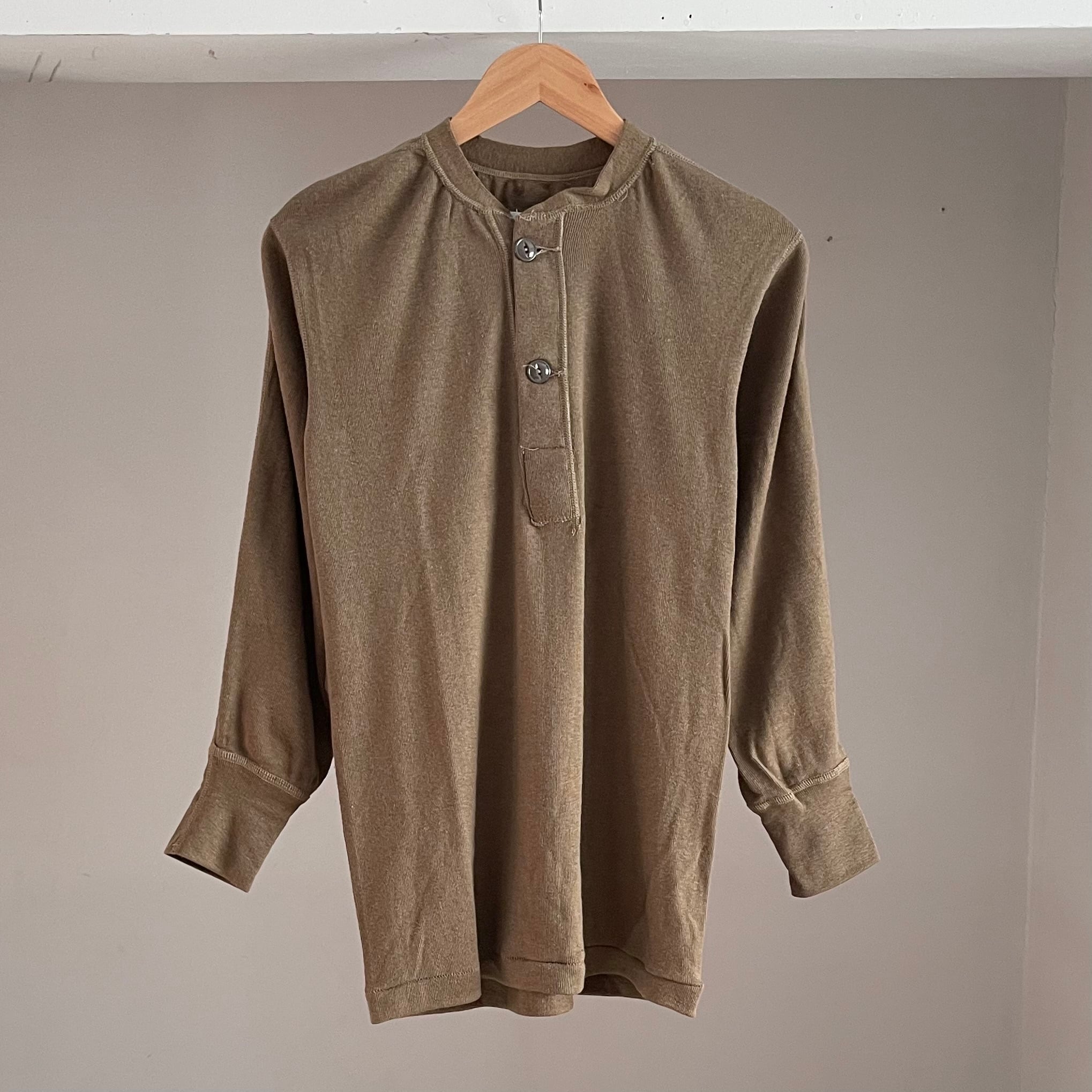 【Deadstock】Sz:S 90s USミリタリー ヘンリーネック サーマル