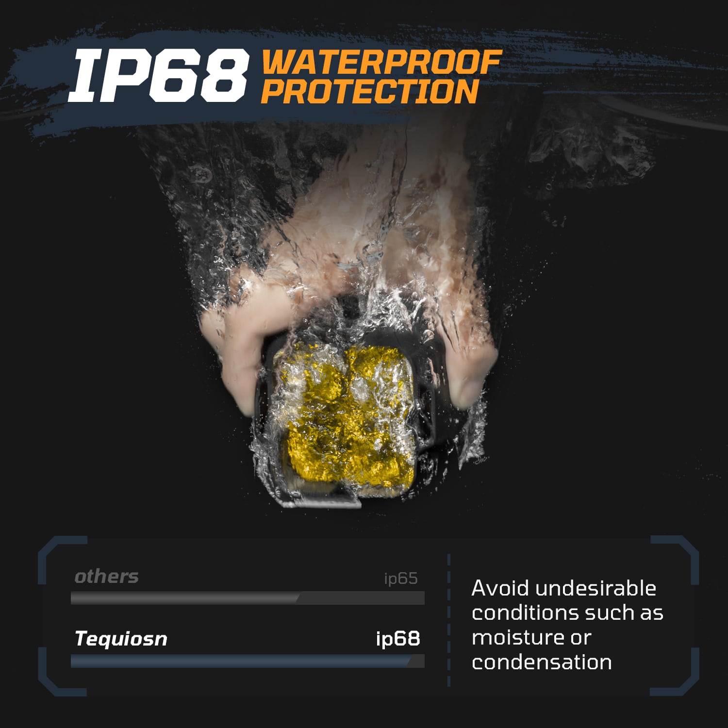 tequison製ボンネットライト TEQUISON 3inch POD ライト のパーツ