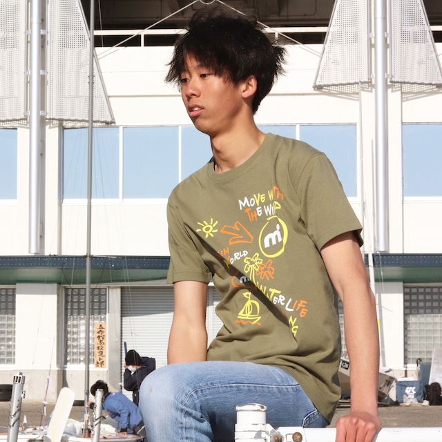 ミストラル オリジナルス【コットン半袖Tシャツ - グラフィティ -】KHAKI