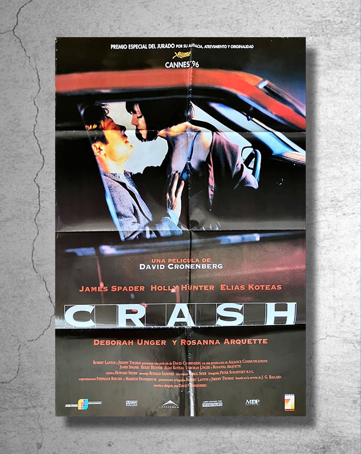 デヴィッド・クローネンバーグ監督映画 『CRASH』希少なフランス版ポスターb