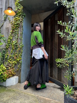 【24AW】ENFOLD エンフォルド / COLOR-BLOCK CARDIGAN / カーディガン