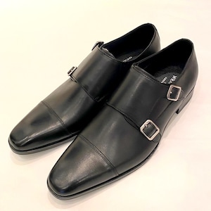Double Monk-Strap Shoes　Black