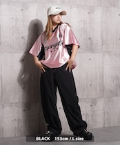 ◆ナイロンワッシャー バレルレッグパンツ◆tr-2700523