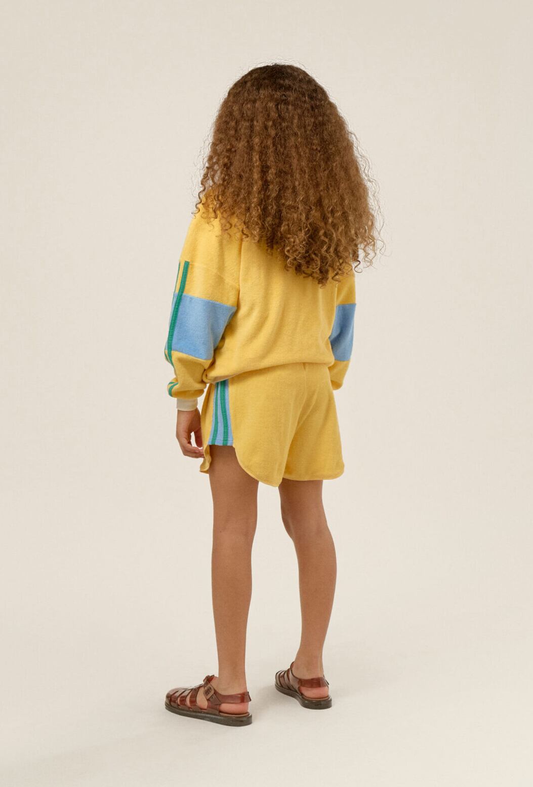 【新品】The Campamento COLOR BLOCK POLAR JK Last 9-10y【the campamento】Yellow Color Block Kids Zipped