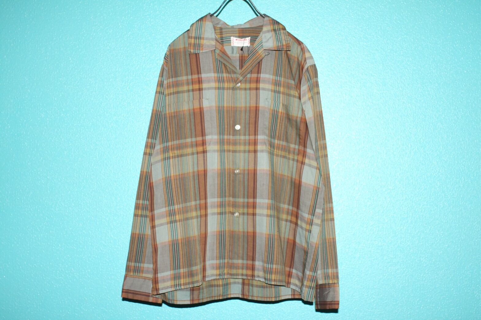 60s McGREGOR Multi Pattern Open Collar Shirt USA製