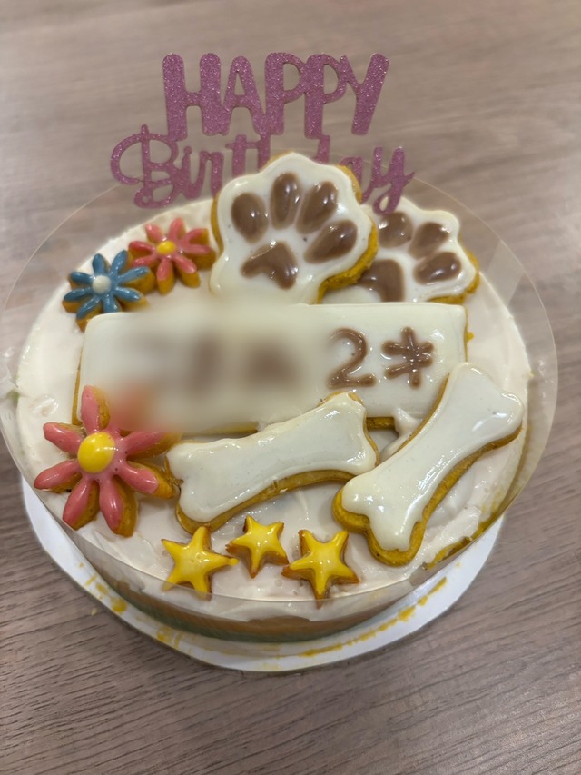 【無添加】グルテンフリーのワンちゃん誕生日ケーキ（3号サイズ） 画像