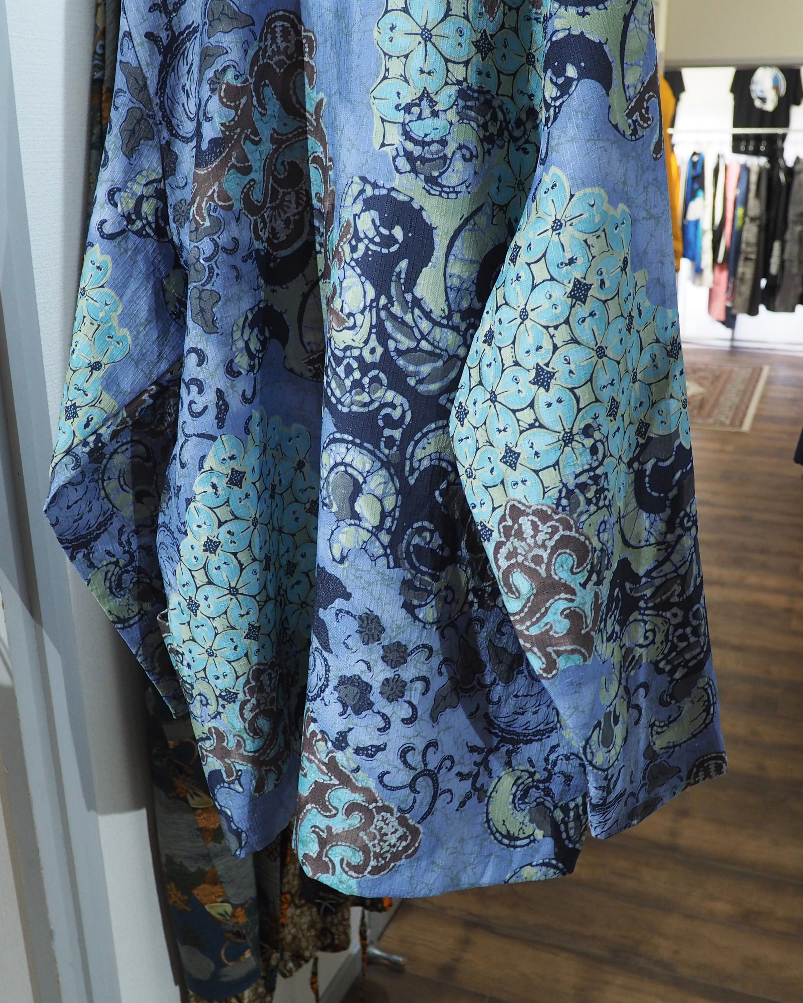 1980 - 90s ” Made in USA ” Beautiful Flower pattern vintage loose Easy Tailored jacket
