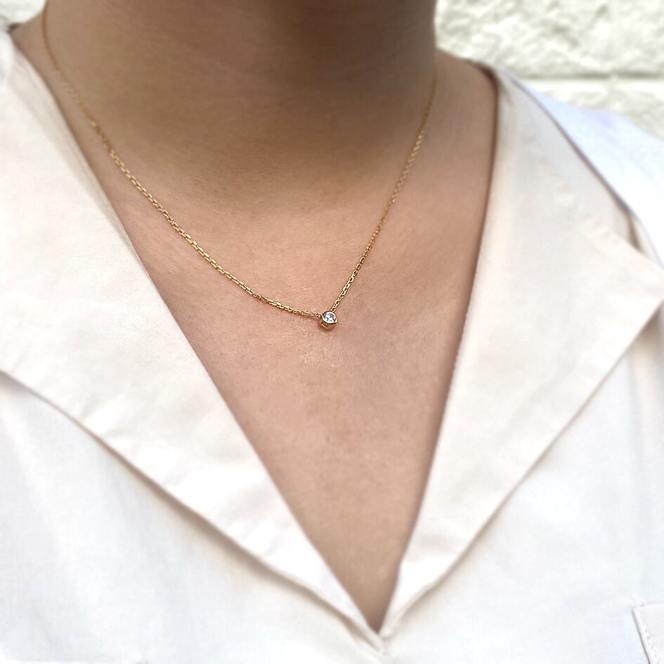 【ひと粒 ネックレス】K18 Pt950 ネックレス ペンダント 18金 K18 プラチナ Pt950 キュービック モアサナイト ネックレス 天然ダイヤモンド ネックレス 一粒 ネックレス スマイル