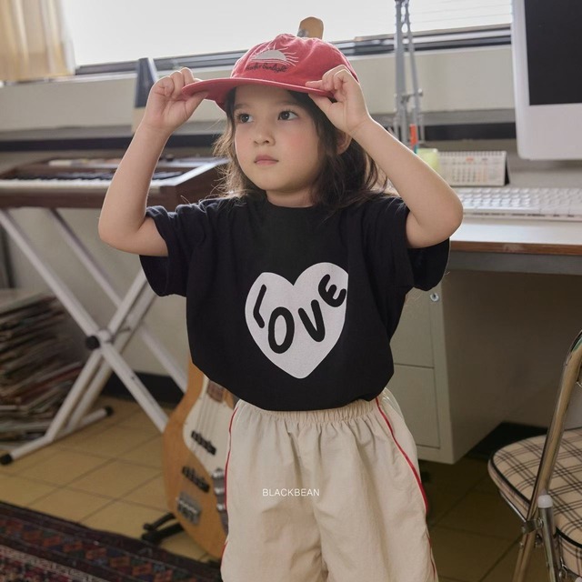 [予約][送料無料]≪blackbean≫Heart T-shirt (baby/kids) 12