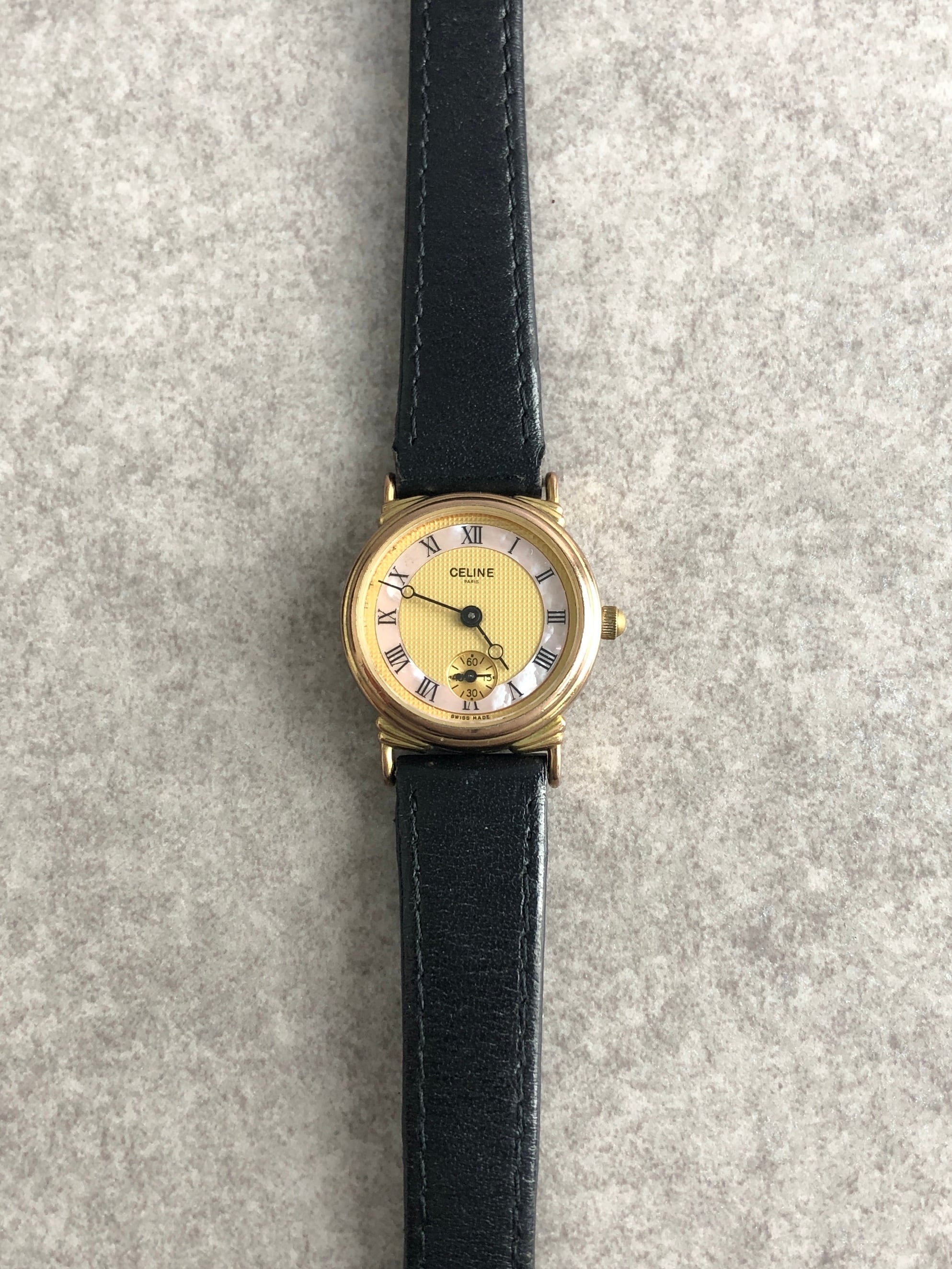 CELINE セリーヌ 腕時計 ブラック クォーツ vintage ヴィンテージ