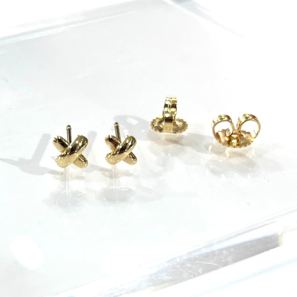 TIFFANY & Co.】【18k 750】2894 ティファニー クロスステッチ ピアス