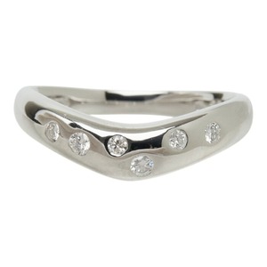 スタージュエリー ダイヤモンド Pt900 プラチナ ダイヤ0.12ct ウェーブドッツ 6連ダイヤ ドット リング 指輪 レディース STAR JEWELRY 9.5号 中古