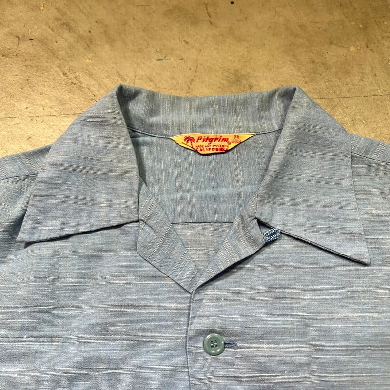【希少】1950's PILGRIM ループカラーコットンシャツ USA製