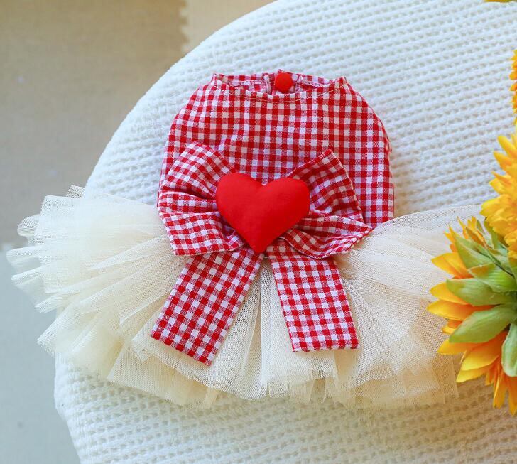 【予約】№2101527 ギンガムチェックとハートのチュチュワンピース