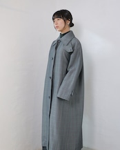 FOURAM - GRAMPIANS CORD COAT :Gray|グレンチェック/グランピアンズウールコート