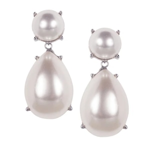 Reserved【Elizabeth Bower】Audrey Pearl Drop シルバーピアス