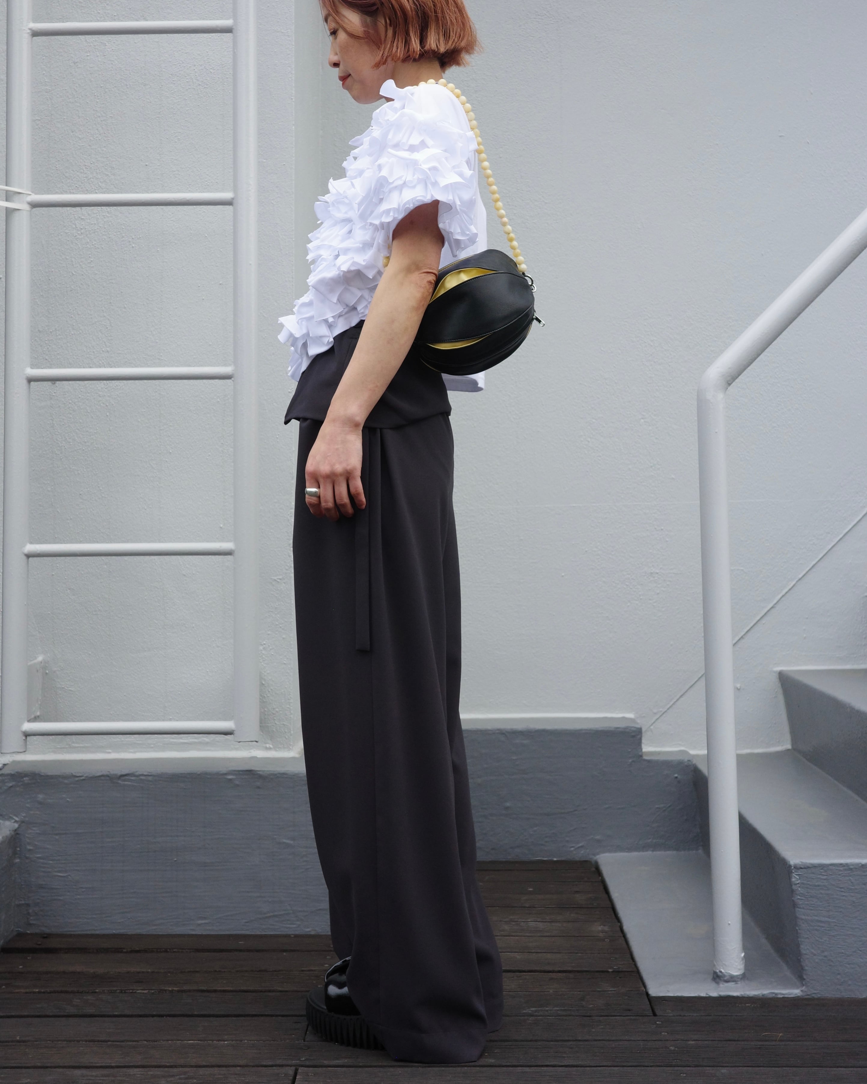 ENFOLD / RELAX WIDE-PANTS -D/GRY- | LA VILLA ROUGE