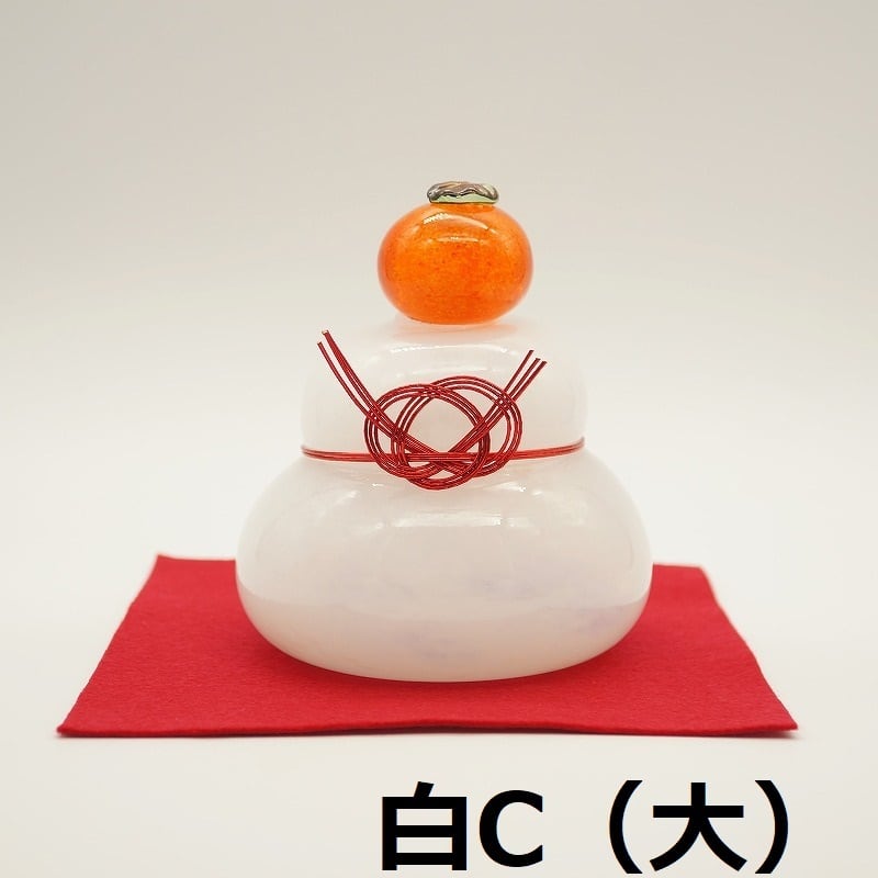 鏡もち（大）【琉球ガラス工房 雫】 | 沖縄の工芸品 うぃーりきさん