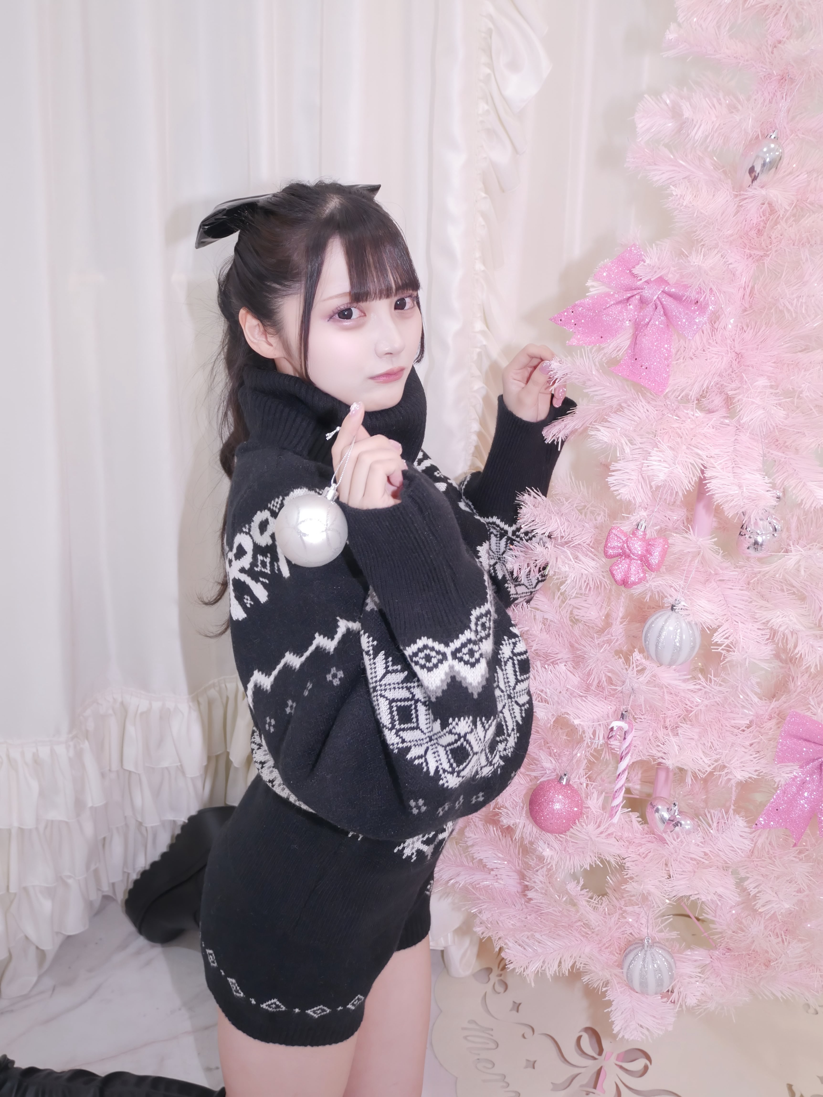 ribbon nordic knit set up