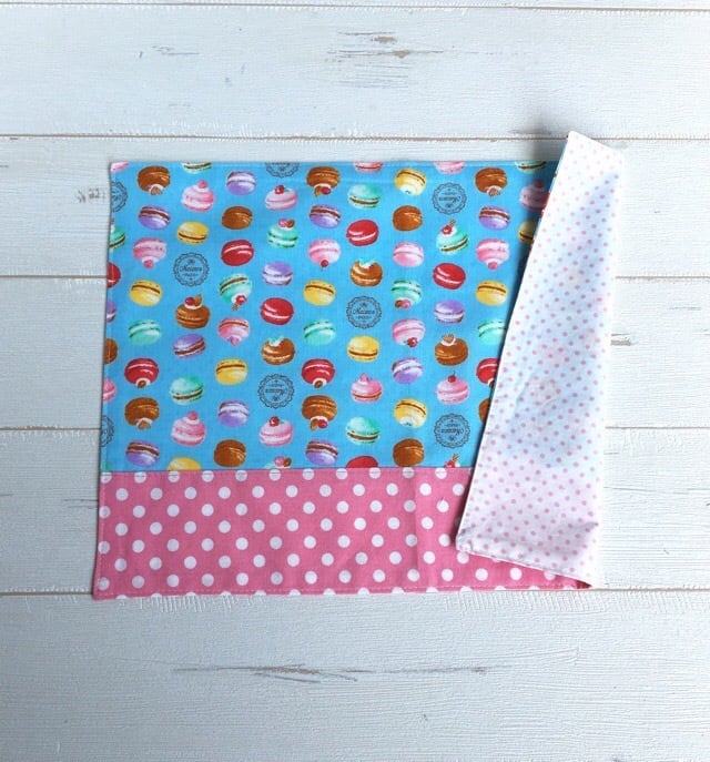 ハンドメイド＊リボンのお弁当袋ランチョンマット＊いちご・ピンク