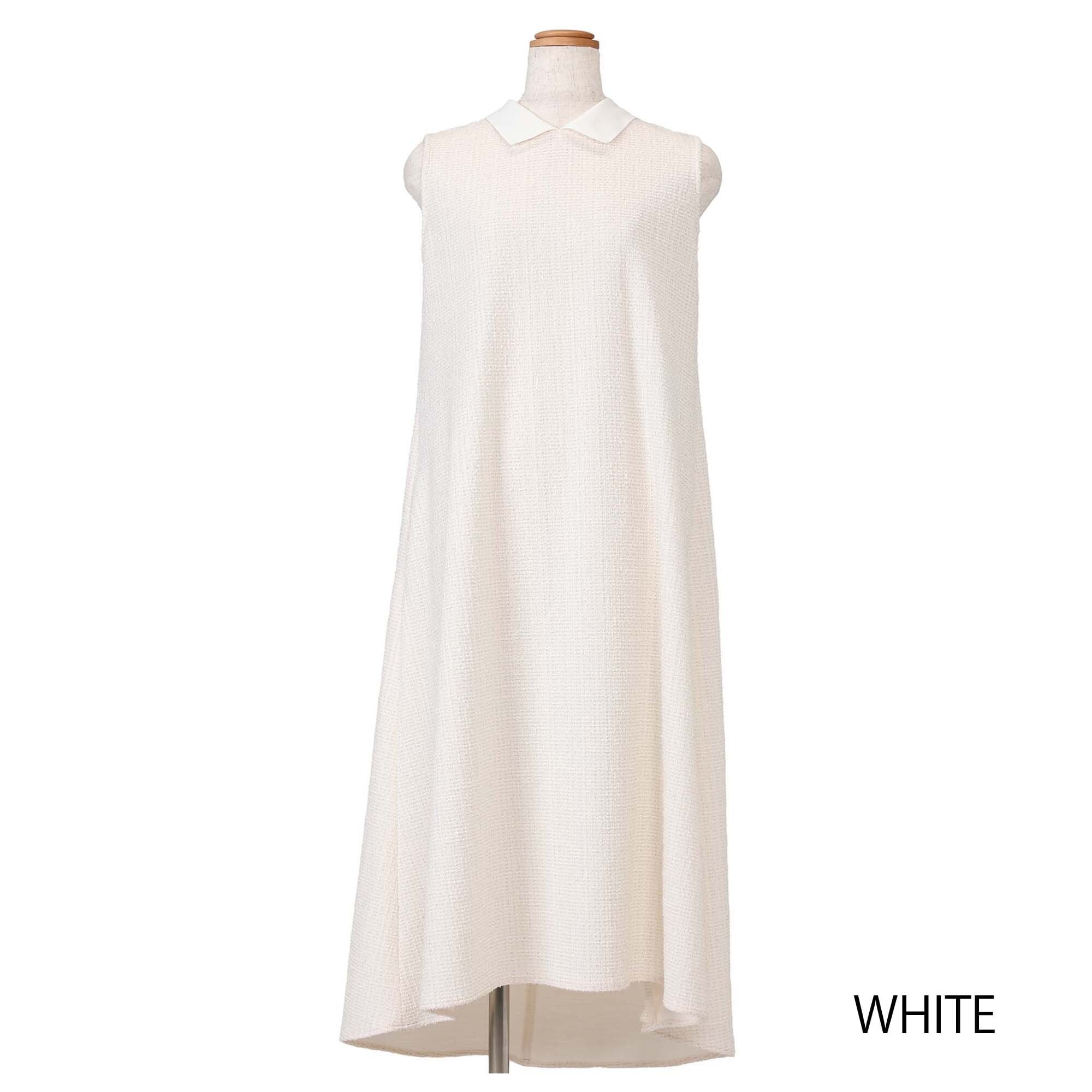 FBAL-DR21　リブ襟付きワンピース（ツイード）