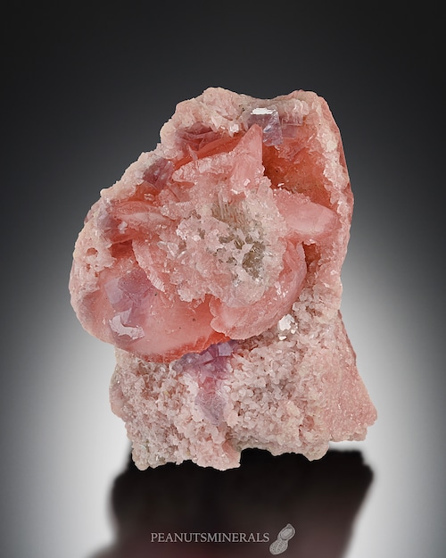 ロードクロサイト / フローライト【Fluorite on Rhodochrosite】中国産