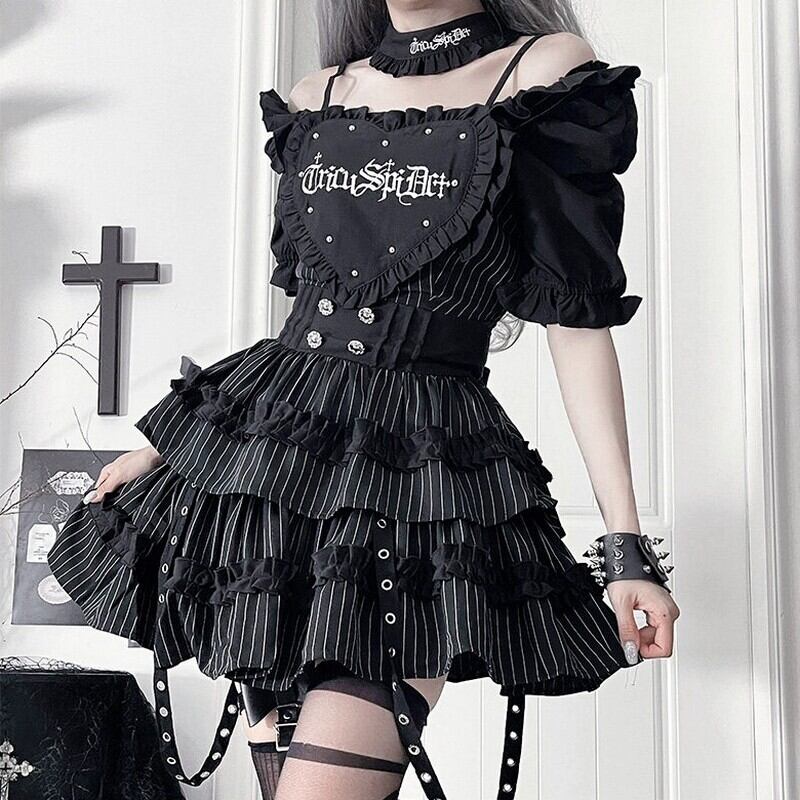 Frill mini dress r0134