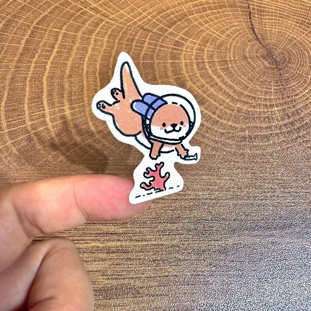 カワウソの海洋旅行ステッカー紙シール