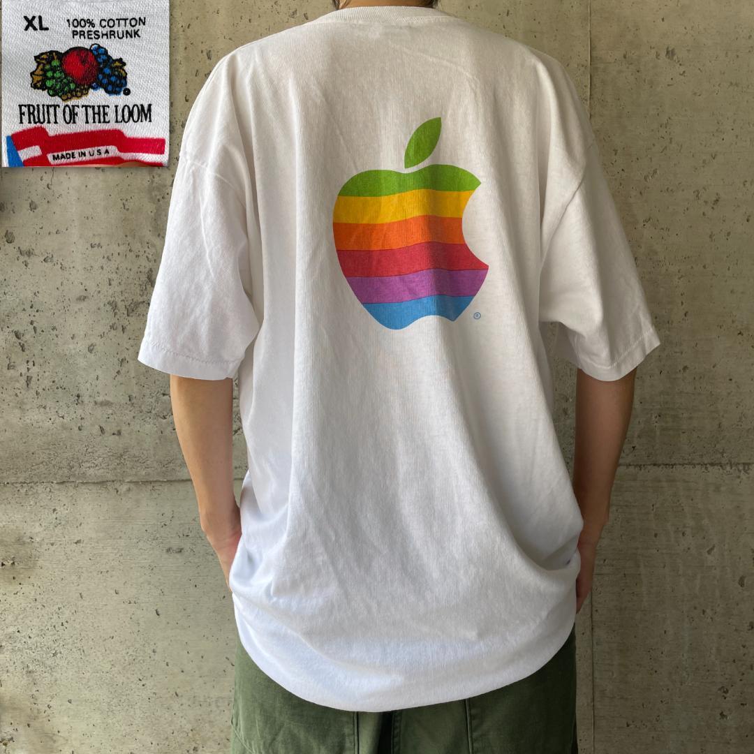 AE9 90s Tシャツ Mac Apple アップル ポケT レインボーロゴ AE9 90s Tシャツ Mac Apple アップル ポケT レインボーロゴ