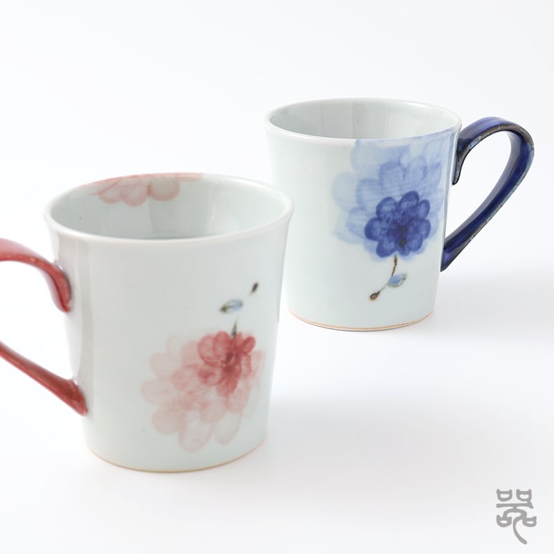 綿花【マグ／青】敏彩窯｜波佐見 | 【有田焼／波佐見焼】マルシゲ陶器