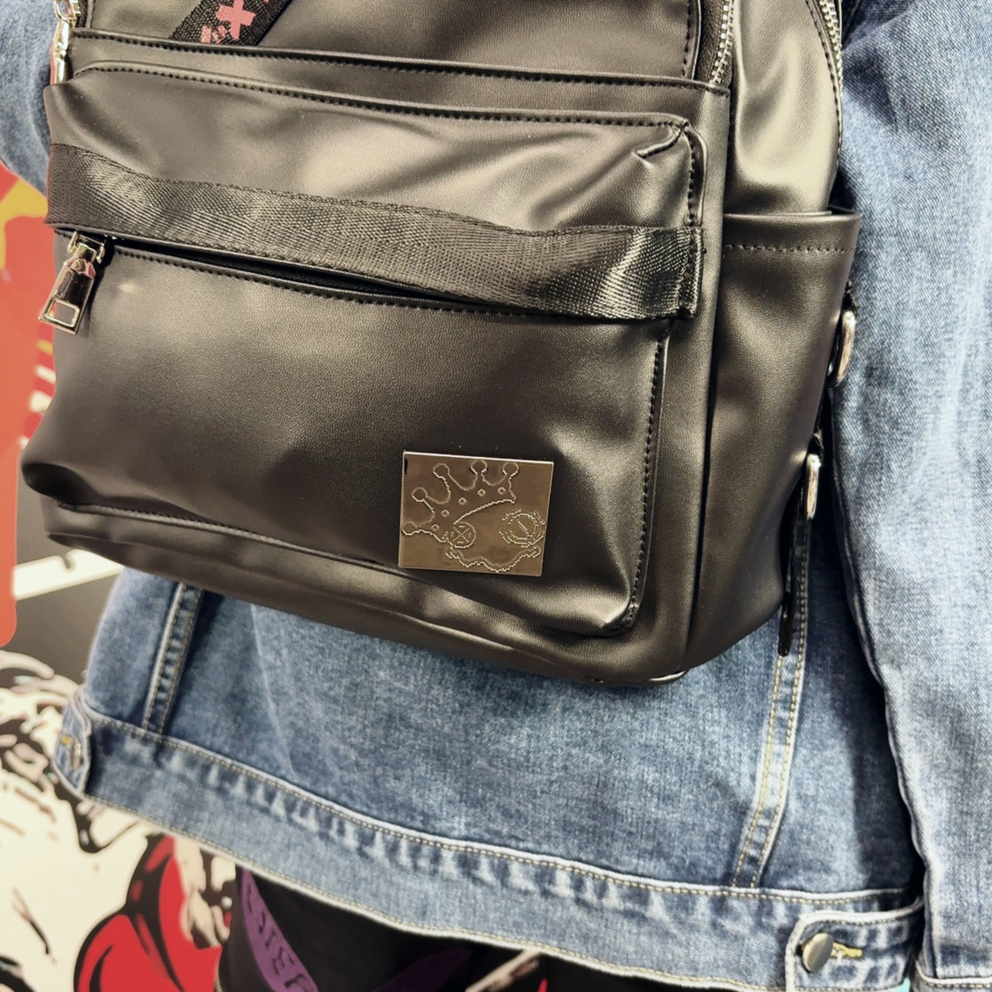 CROSS LINE PU LEATHER BACKPACK | NIER CLOTHING