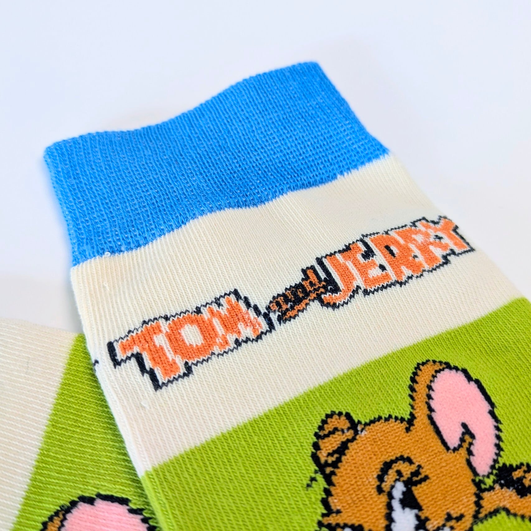 ♧【 crew socks / クルーソックス 】Tom and Jerry ( トムとジェリー ) / トムジェリ / 靴下 / フリーサイズ〚アメリカン雑貨 アメトイ〛