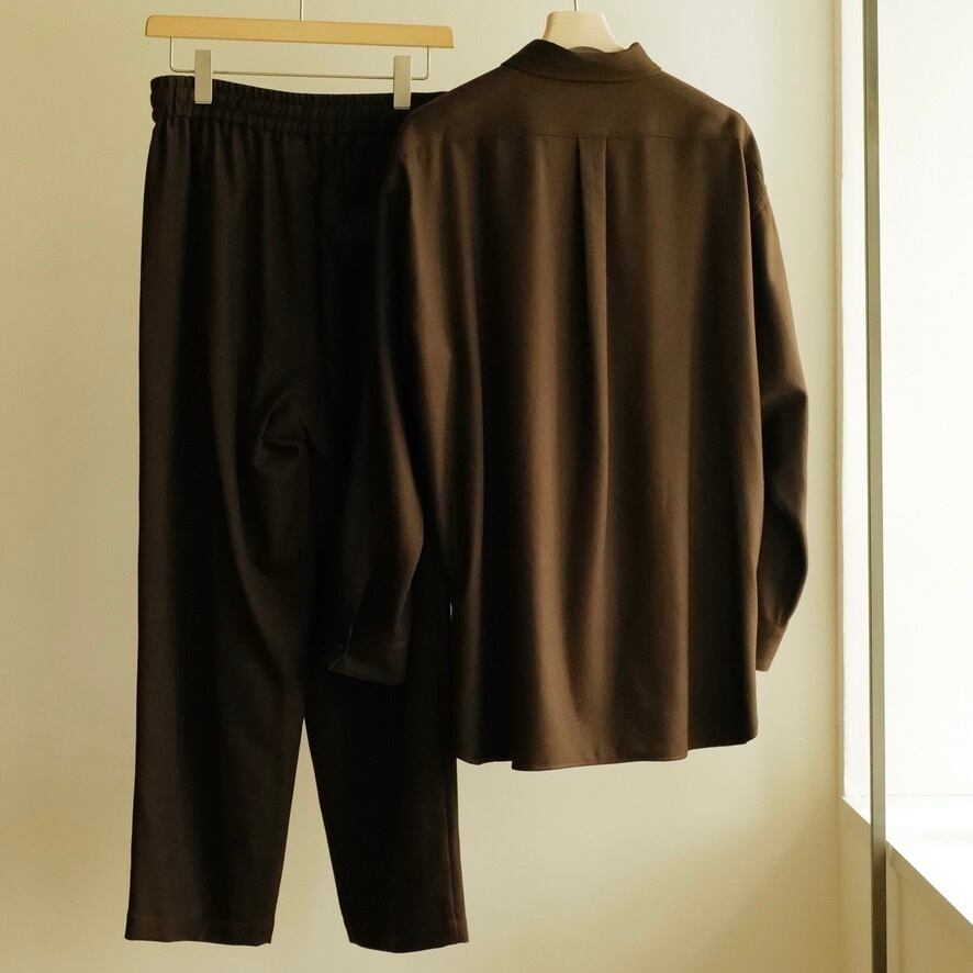 WIRROW｜ Botany wool drawstring pants | HJ GALLERY