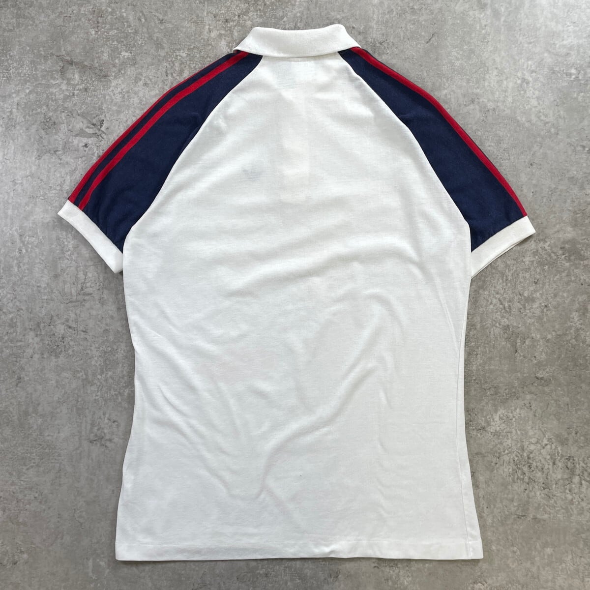 80年代 adidas アディダス トレフォイルロゴ 3本ライン ポロシャツ