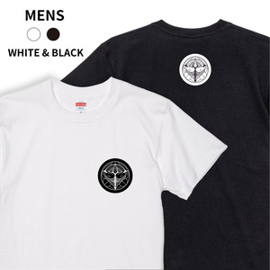 上杉氏：上杉笹　Ｔシャツ（メンズ）　ホワイト・ブラック