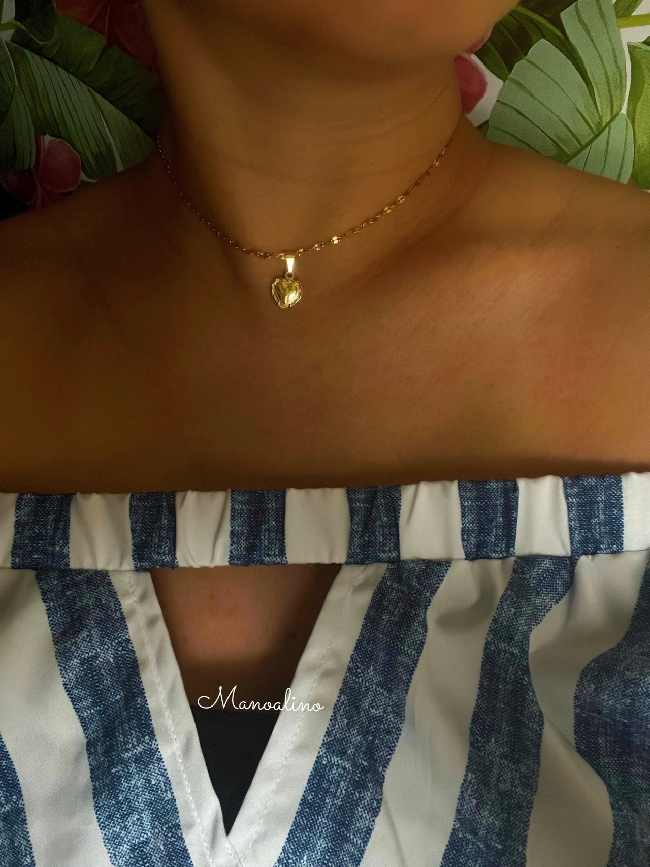 Heart in cross necklace(ハートinクロスネックレス)