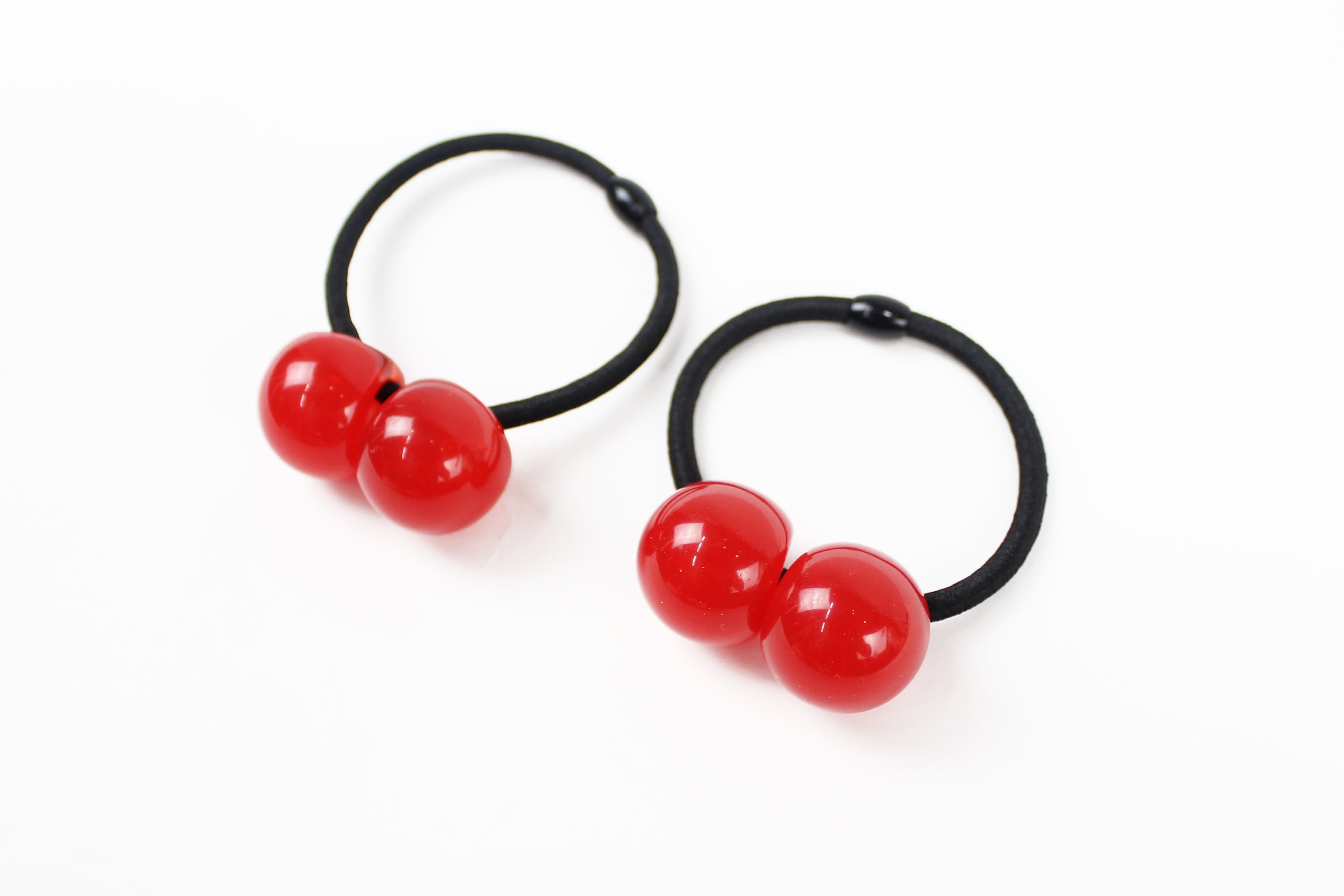 コスプレアイテム 赤色ボンボン さくらんぼ 髪飾り ヘアゴム ☆幼児