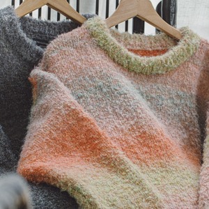 Gradient Rainbow Knit Sweater / グラデーション レインボー ニット セーター