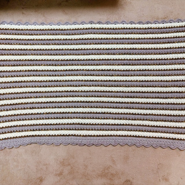 しましまの膝掛け