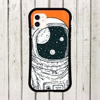 受注生産 iPhoneケース 星空を映す宇宙飛行士ヘルメット｜宇宙飛行士モチーフ RFSP018D