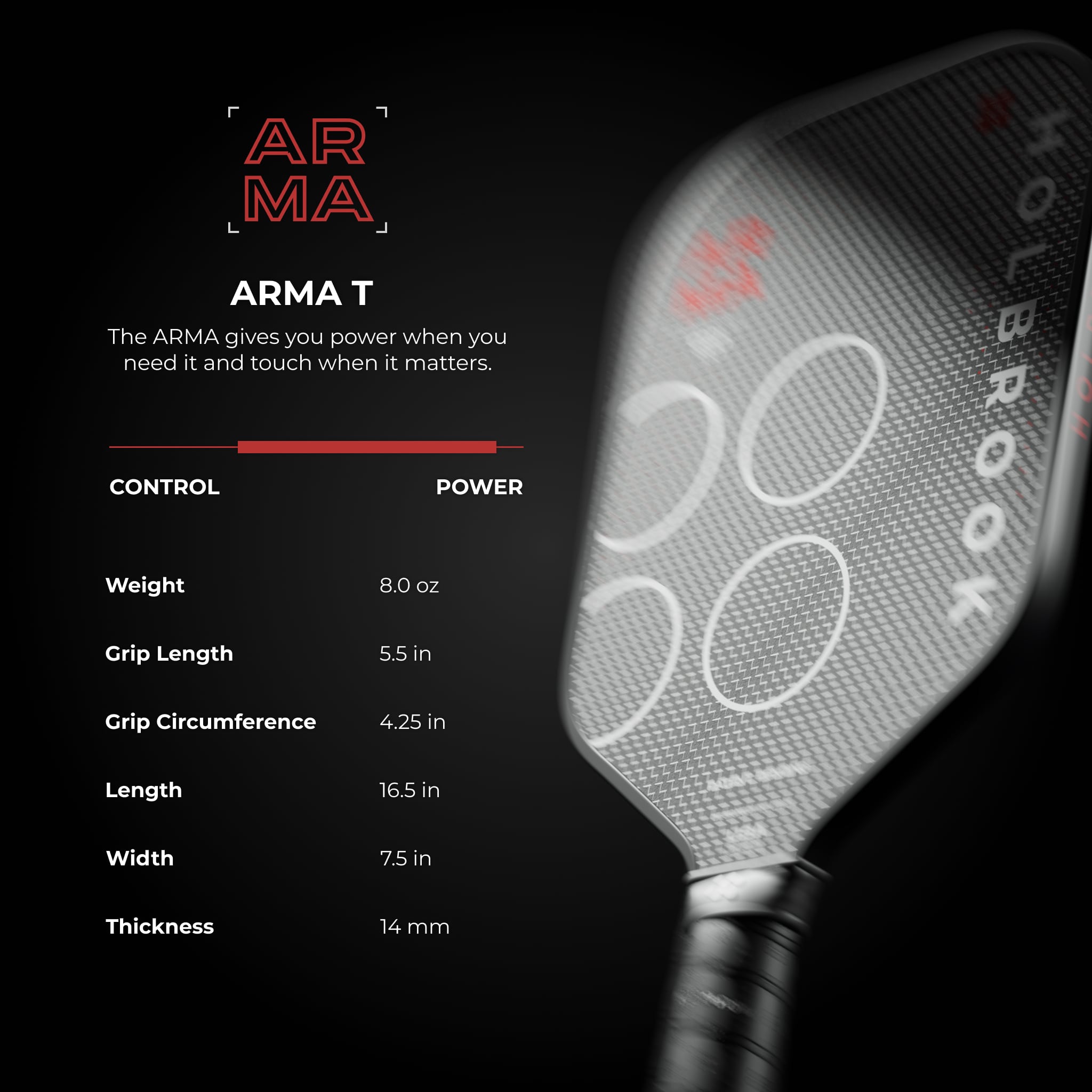 HOLBROOK Arma T 14mm ピックルボールパドル | SANNO SPORTS