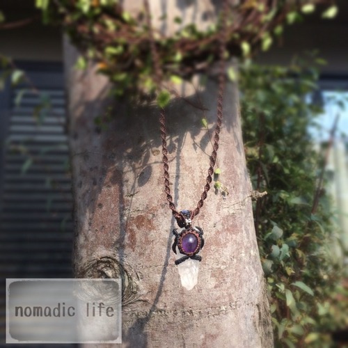 No.29//Crystal-Amethyst necklace from Egypt-India【made-to-order】