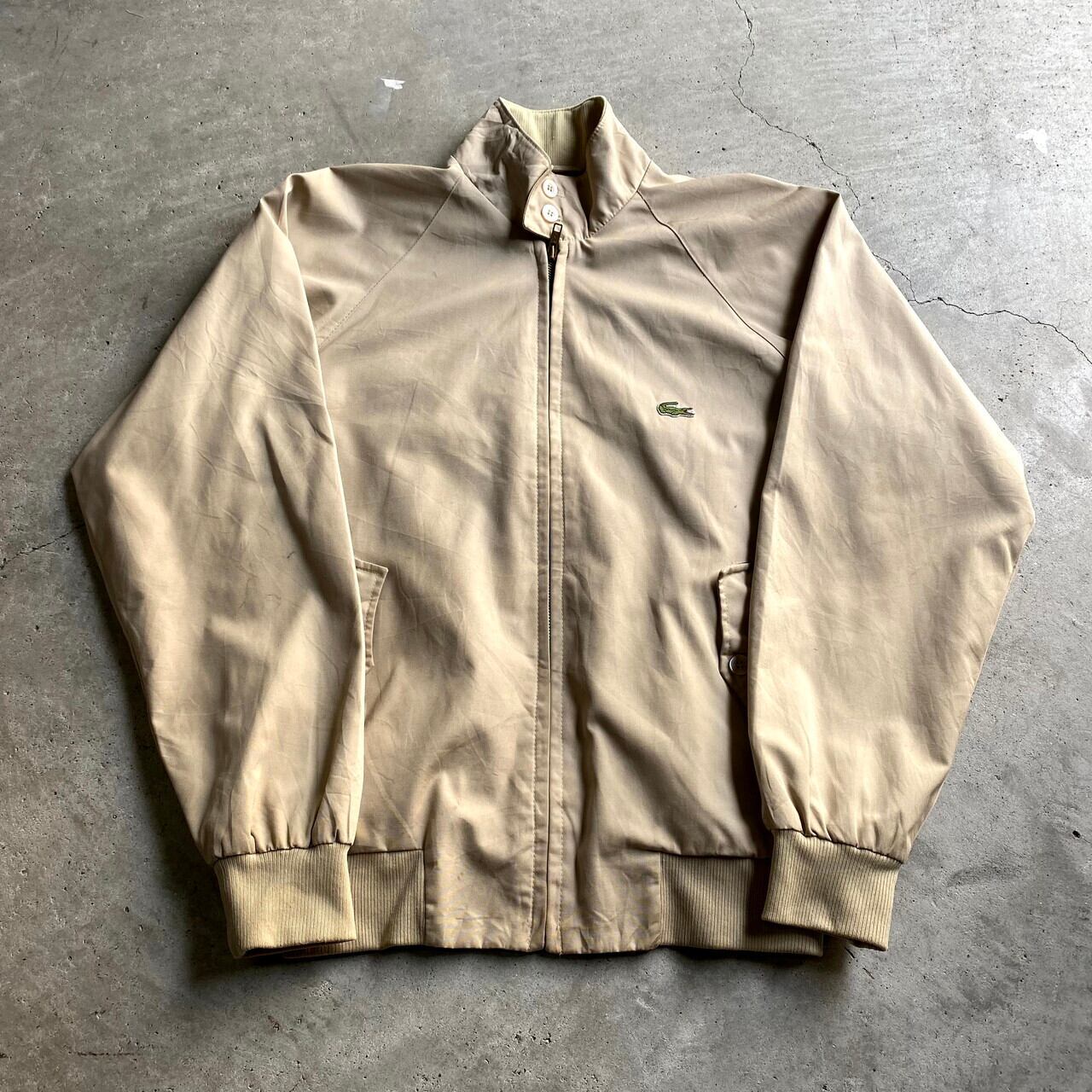 70年代 Izod Lacoste アイゾッドラコステ スポーツジャケット メンズs 古着 チェックライナー スイングトップ ワンポイントロゴ 70s 糸巻きタグ ヴィンテージ ビンテージ ライトブラウン ベージュ ブルゾン ジャケット Cs29 30 Cave 古着屋 公式 古着通販サイト