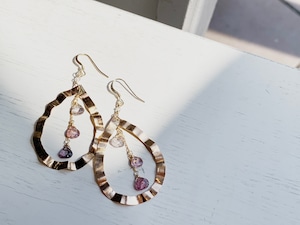 Pink spinel earrings