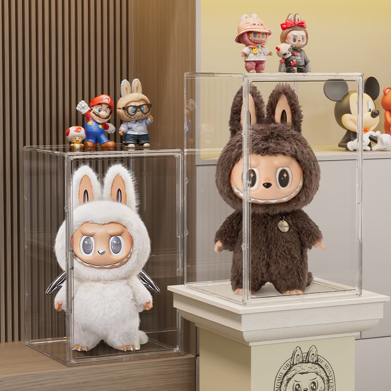ぬいぐるみ Labubu 大サイズ用 クリア展示ケース 大型 フィギュア 収納