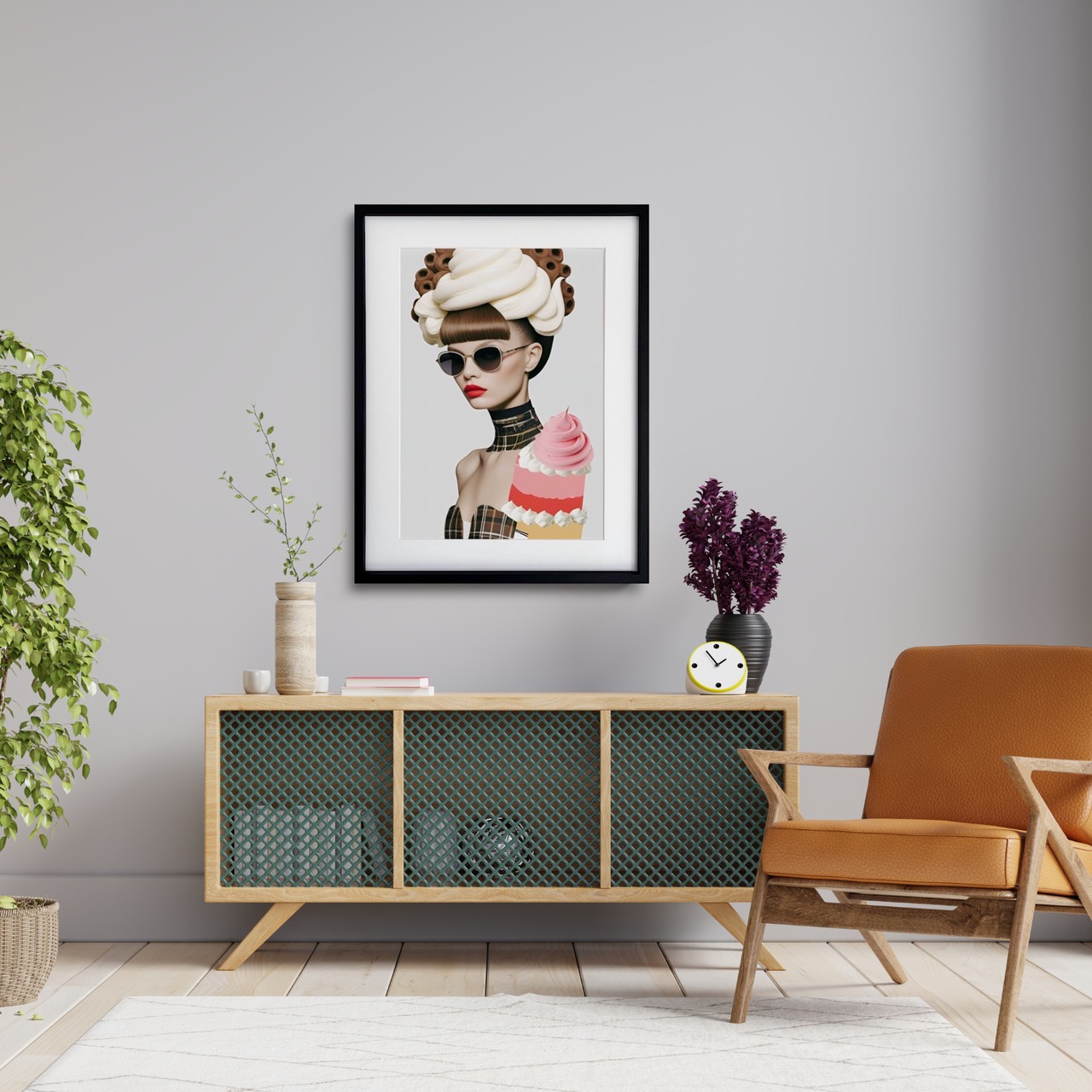 Sweetest Woman ⅲ｜スイーツ×女性の新感覚ポップアートポスター｜遊び心とスタイルを両立したデザイン｜A2ポスター