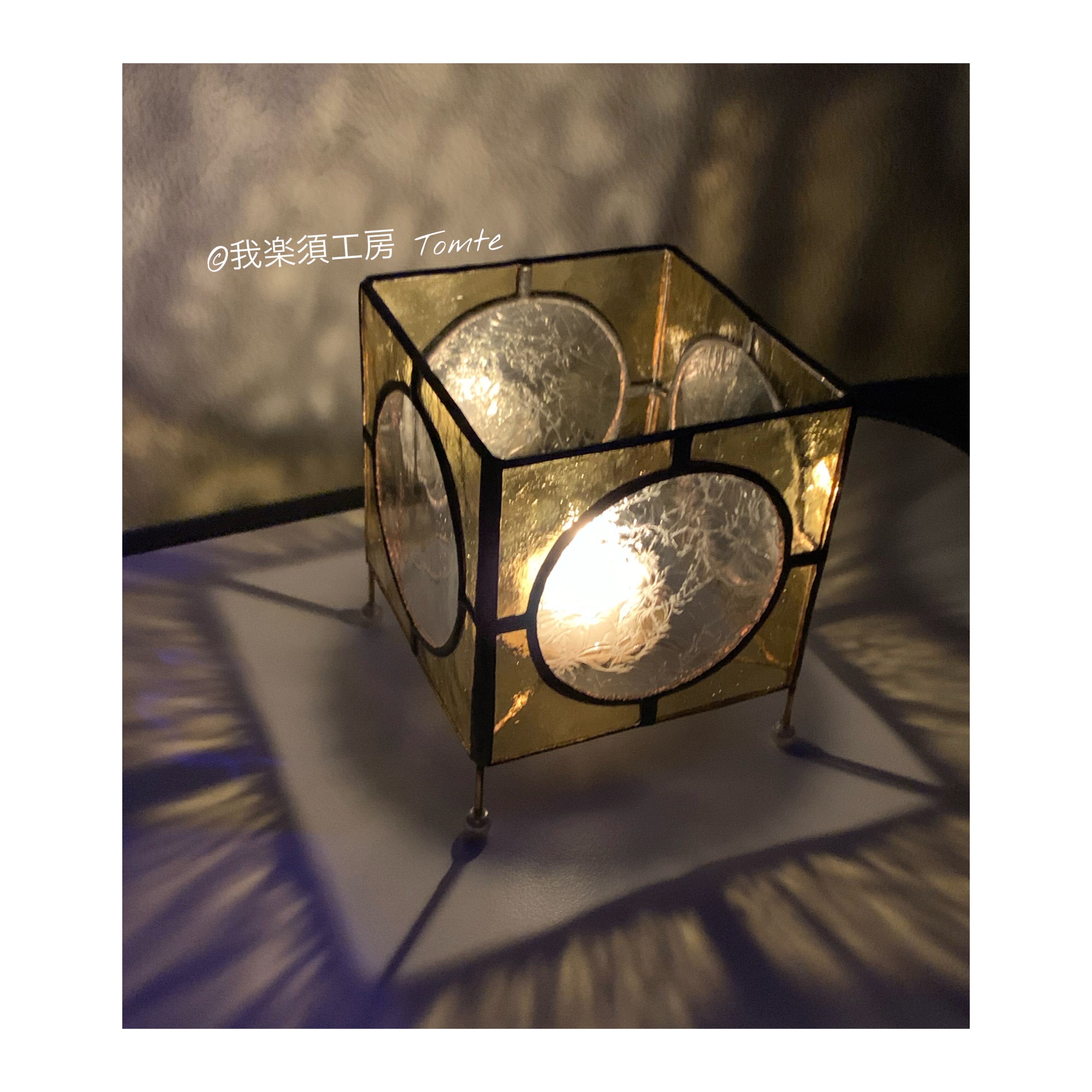 イエローキャンドルスタンド キャンドルホルダー ステンドグラス雑貨 イエローキャンドルスタンド キャンドルホルダー ステンドグラス雑貨