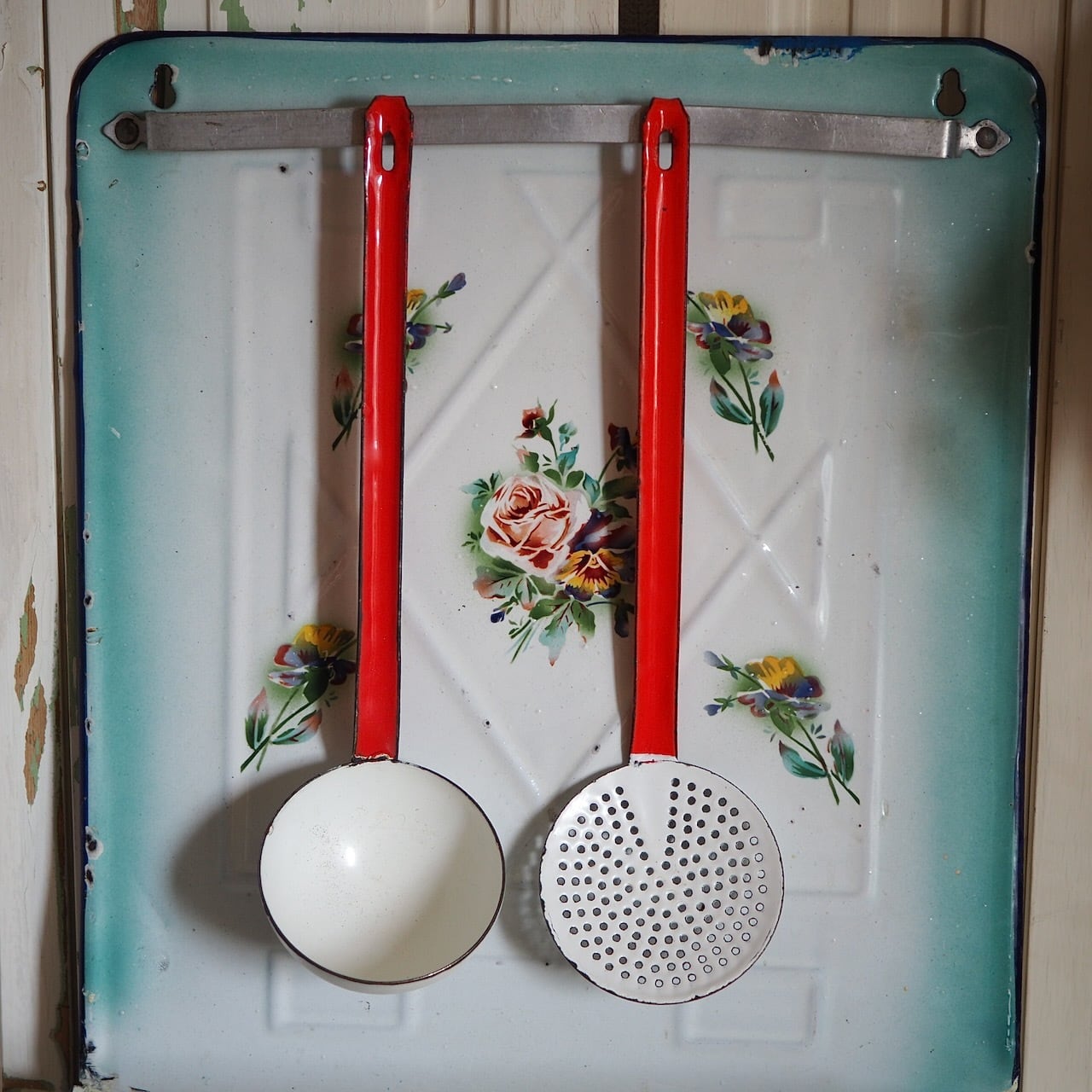 ホーローのレードル2個セット